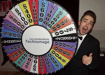 Personne contente de tourner la roulette